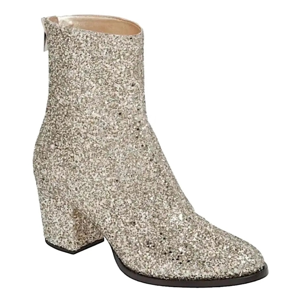 Jimmy Choo Silver Glitter Ankle Boots